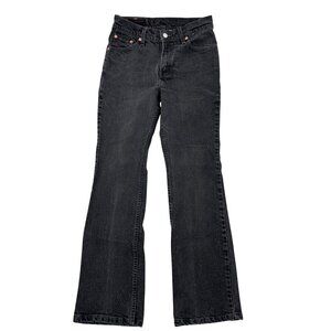 Vintage Levis 517 Bootcut Black 100% Cotton Low Rise Jeans Juniors 5
